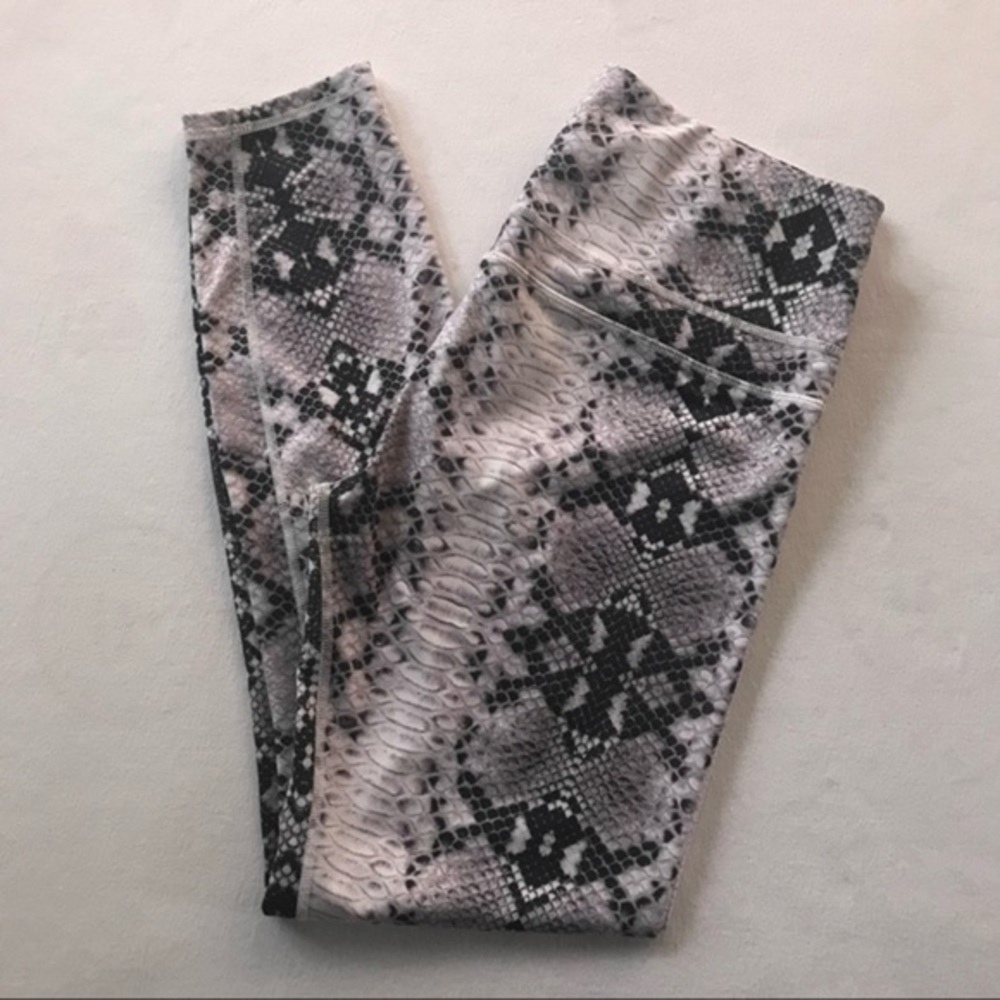 Varley High Waste Snake Print Leggings